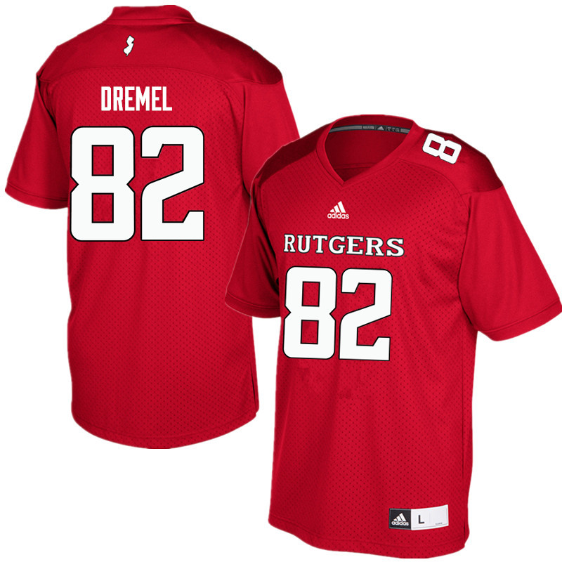 Men #82 Christian Dremel Rutgers Scarlet Knights College Football Jerseys Sale-Red - Click Image to Close